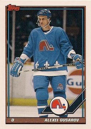 #355 Alexei Gusarov - Quebec Nordiques - 1991-92 Topps Hockey