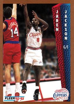 #355 Jaren Jackson - Los Angeles Clippers - 1992-93 Fleer Basketball