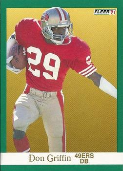 #355 Don Griffin - San Francisco 49ers - 1991 Fleer Football