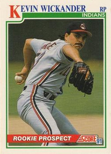 #355 Kevin Wickander - Cleveland Indians - 1991 Score Baseball
