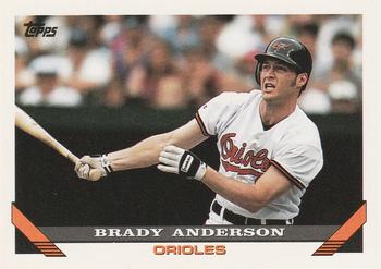 #355 Brady Anderson - Baltimore Orioles - 1993 Topps Baseball