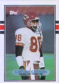 #355 Carlos Carson - Kansas City Chiefs - 1989 Topps Football
