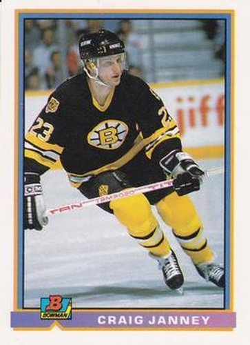 #355 Craig Janney - Boston Bruins - 1991-92 Bowman Hockey