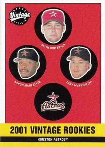 #355 Tony McKnight / Aaron McNeal / Keith Ginter - Houston Astros - 2001 Upper Deck Vintage Baseball