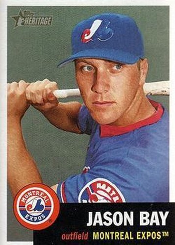 #355 Jason Bay - Montreal Expos - 2002 Topps Heritage Baseball