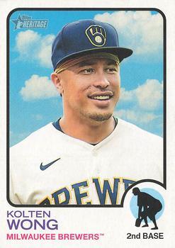 #355 Kolten Wong - Milwaukee Brewers - 2022 Topps Heritage Baseball