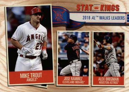 #355 Mike Trout / Jose Ramirez / Alex Bregman - Los Angeles Angels / Cleveland Indians / Houston Astros - 2019 Topps Big League Baseball