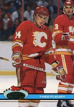#355 Theo Fleury - Calgary Flames - 1991-92 Stadium Club Hockey