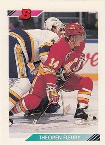 #355 Theoren Fleury - Calgary Flames - 1992-93 Bowman Hockey