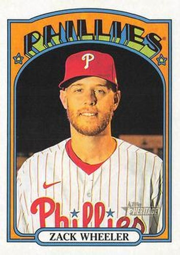 #355 Zack Wheeler - Philadelphia Phillies - 2021 Topps Heritage Baseball