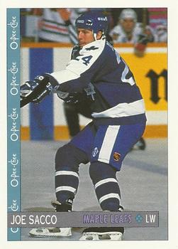 #355 Joe Sacco - Toronto Maple Leafs - 1992-93 O-Pee-Chee Hockey