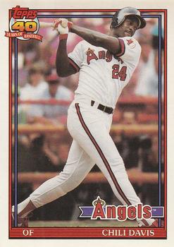 #355 Chili Davis - California Angels - 1991 O-Pee-Chee Baseball
