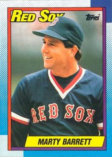 #355 Marty Barrett - Boston Red Sox - 1990 O-Pee-Chee Baseball