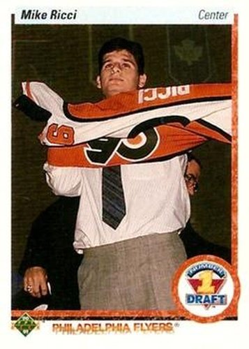 #355 Mike Ricci - Philadelphia Flyers - 1990-91 Upper Deck Hockey