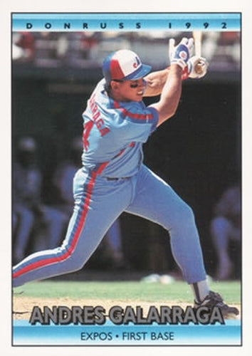 #355 Andres Galarraga - Montreal Expos - 1992 Donruss Baseball