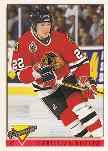 #355 Christian Ruuttu - Chicago Blackhawks - 1993-94 Topps Premier Hockey