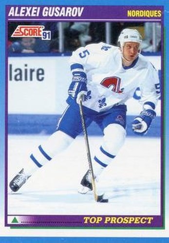 #356 Alexei Gusarov - Quebec Nordiques - 1991-92 Score Canadian Hockey