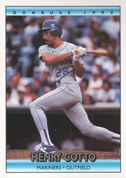 #356 Henry Cotto - Seattle Mariners - 1992 Donruss Baseball