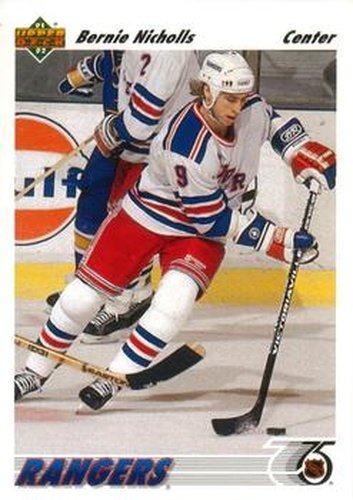 #356 Bernie Nicholls - New York Rangers - 1991-92 Upper Deck Hockey