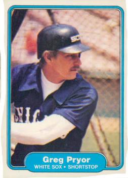 #356 Greg Pryor - Chicago White Sox - 1982 Fleer Baseball