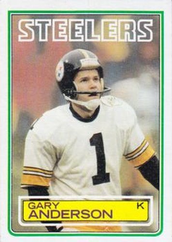 #356 Gary Anderson  - Pittsburgh Steelers - 1983 Topps Football