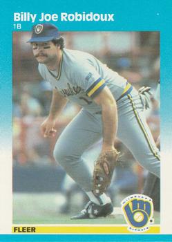 #356 Billy Joe Robidoux - Milwaukee Brewers - 1987 Fleer Baseball