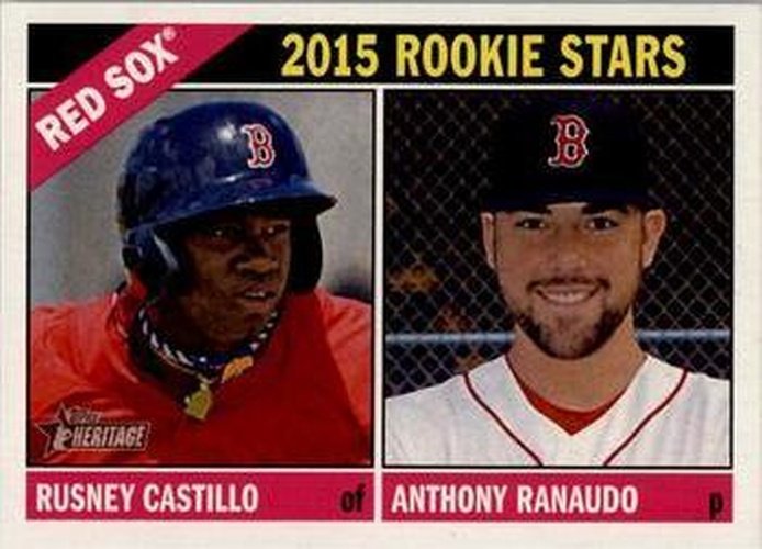 #356 Red Sox 2015 Rookie Stars Rusney Castillo / Anthony Ranaudo - Boston Red Sox - 2015 Topps Heritage Baseball