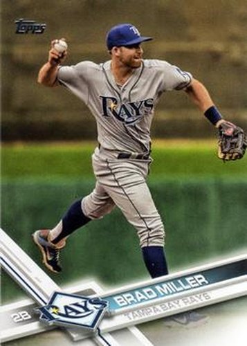 #356 Brad Miller - Tampa Bay Rays - 2017 Topps Baseball