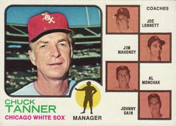 #356 White Sox Field Leaders Chuck Tanner / Joe Lonnett / Jim Mahoney / Alex Monchak / Johnny Sain - Chicago White Sox - 1973 Topps Baseball