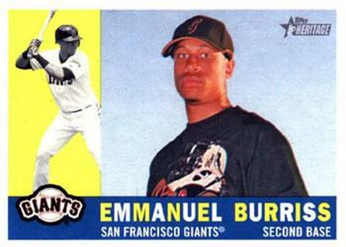 #356 Emmanuel Burriss - San Francisco Giants - 2009 Topps Heritage Baseball