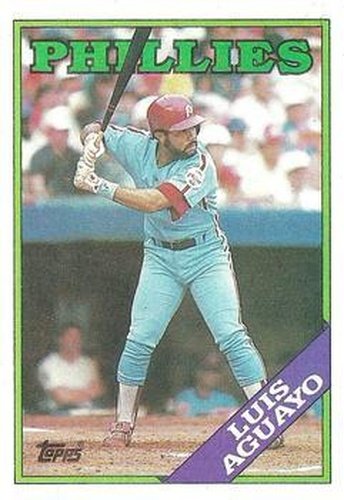 #356 Luis Aguayo - Philadelphia Phillies - 1988 Topps Baseball