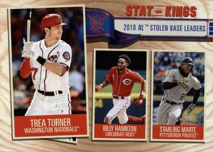 #356 Trea Turner / Billy Hamilton / Starling Marte - Washington Nationals / Cincinnati Reds / Pittsburgh Pirates - 2019 Topps Big League Baseball