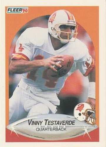 #356 Vinny Testaverde - Tampa Bay Buccaneers - 1990 Fleer Football