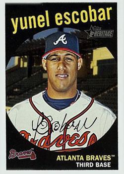 #356 Yunel Escobar - Atlanta Braves - 2008 Topps Heritage Baseball