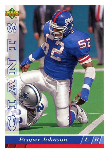 #356 Pepper Johnson - New York Giants - 1993 Upper Deck Football