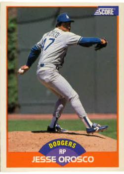 #356 Jesse Orosco - Los Angeles Dodgers - 1989 Score Baseball