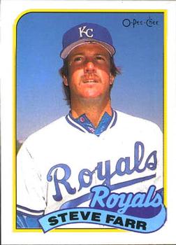#356 Steve Farr - Kansas City Royals - 1989 O-Pee-Chee Baseball