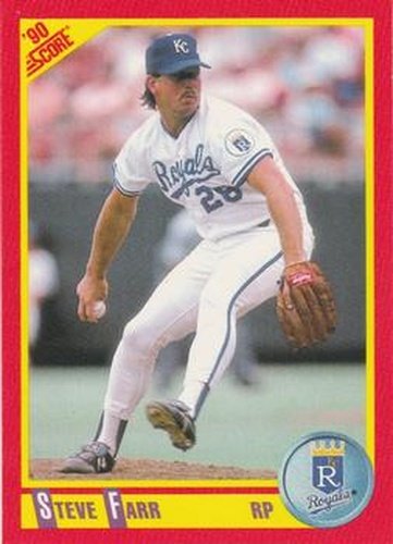 #356 Steve Farr - Kansas City Royals - 1990 Score Baseball