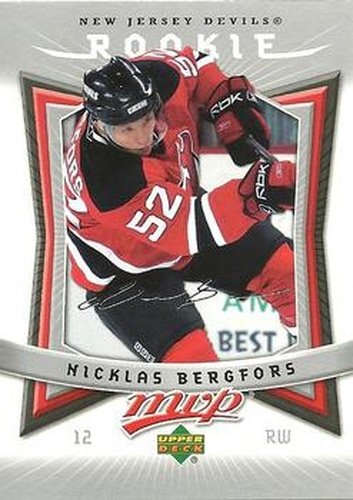 #356 Nicklas Bergfors - New Jersey Devils - 2007-08 Upper Deck MVP Hockey