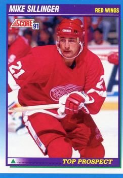 #357 Mike Sillinger - Detroit Red Wings - 1991-92 Score Canadian Hockey