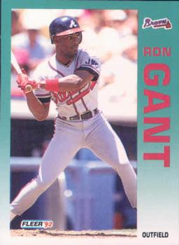 #357 Ron Gant - Atlanta Braves - 1992 Fleer Baseball