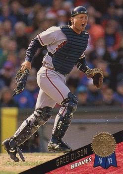 #357 Greg Olson - Atlanta Braves - 1993 Leaf Baseball