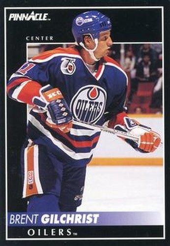 #357 Brent Gilchrist - Edmonton Oilers - 1992-93 Pinnacle Canadian Hockey