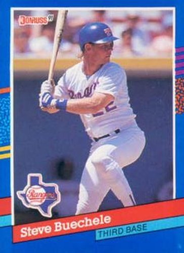 #357 Steve Buechele - Texas Rangers - 1991 Donruss Baseball