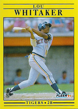#357 Lou Whitaker - Detroit Tigers - 1991 Fleer Baseball