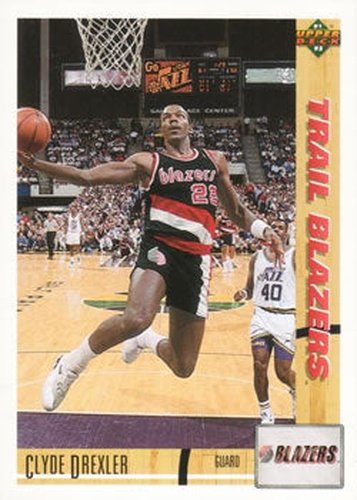 #357 Clyde Drexler - Portland Trail Blazers - 1991-92 Upper Deck Basketball