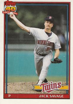 #357 Jack Savage - Minnesota Twins - 1991 O-Pee-Chee Baseball