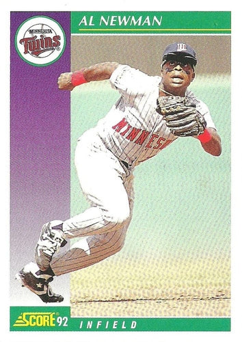 #357 Al Newman - Minnesota Twins - 1992 Score Baseball