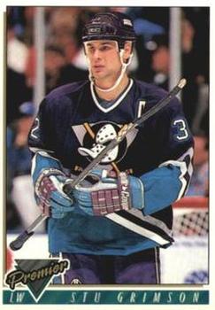 #357 Stu Grimson - Anaheim Mighty Ducks - 1993-94 Topps Premier Hockey