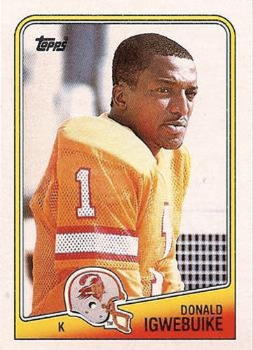 #357 Donald Igwebuike - Tampa Bay Buccaneers - 1988 Topps Football